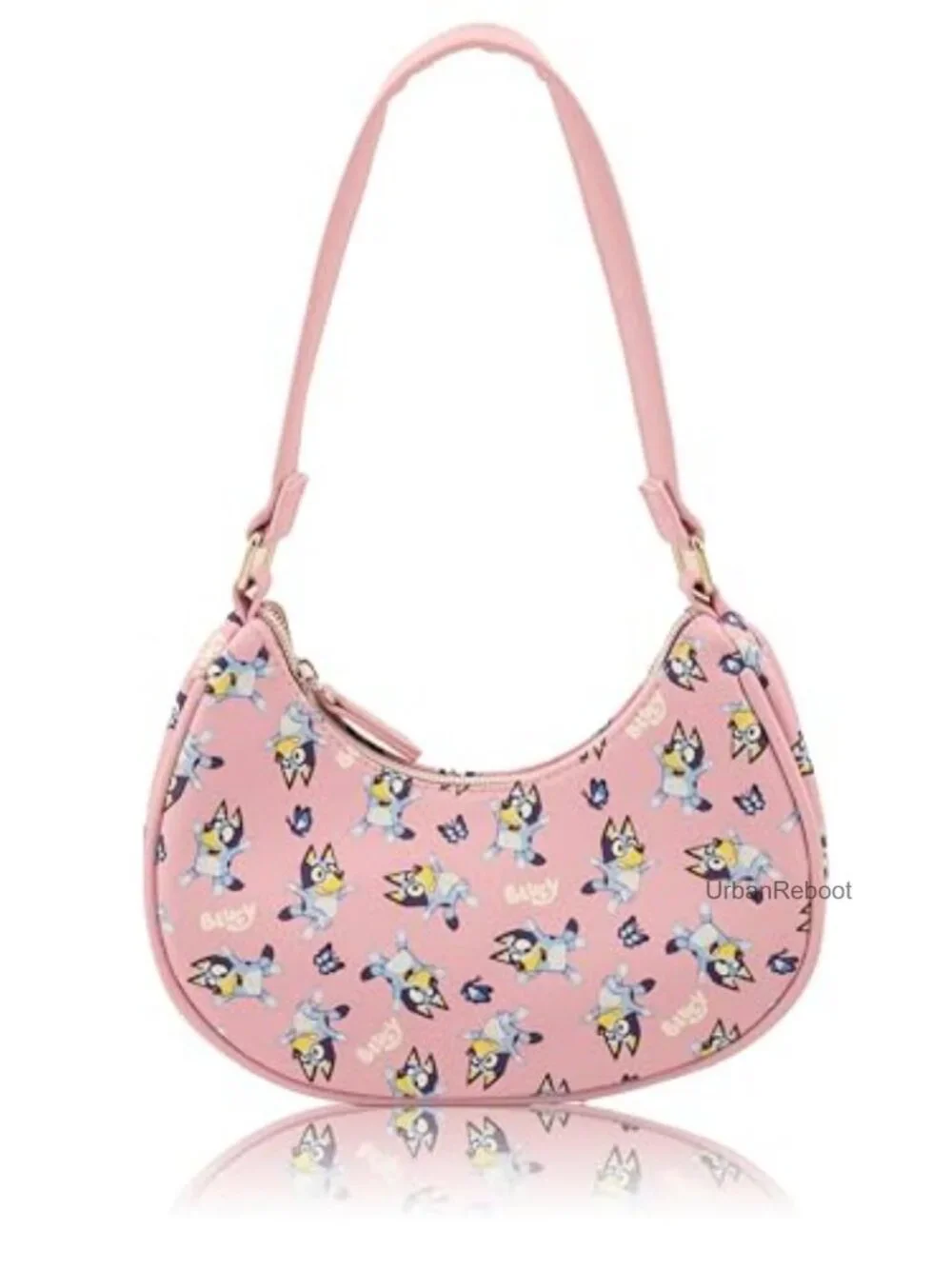 Bluey Kids Hobo Handbag PU Saffiano Crossbody Purse Adjustable Strap